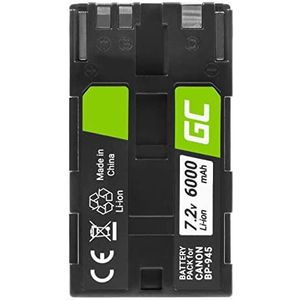 Green Cell® BP-80 BP-941 BP-945 Kamera-Akku für Canon DM-XL1 XL1S XL2 XLM2 V400 V520 V40Hi V60Hi V220 V420 V65 V32 V500 V72 V40 V50Hi ES5000 ES50 ES6000 ES75 (Li-Ion Zellen 6000mAh 7.2V Schwarz)