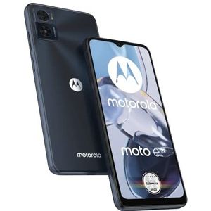 Motorola Moto e22 Smartphone (6,5'-HD+-Display, 16-MP-Kamera, 3/32 GB, 4020 mAh, Android 12), Astro Black + KFZ-Adapter [Exklusiv bei Amazon]