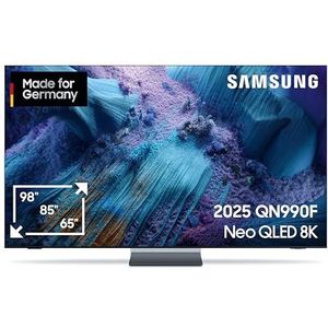 Samsung Neo QLED 8K QN990F 65 Zoll (163 cm) Mini LED, UHD Fernseher, NQ8 AI Gen3 Prozessor, 8K Upscaling Pro, Glare Free, Wireless One Connect, Art Store Galerie, Samsung Vision AI Smart TV (2025)