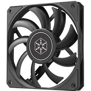 SilverStone Technology Air Slimmer 120, Schmaler 120-mm-Lüfter mit verbesserter Leistung und Vollbereich-PWM-Steuerung, SST-AS120B
