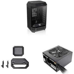 Bundle aus Thermaltake The Tower 250 | Mini Chassis | Black + Thermaltake The Tower 250 Chassis Stand Kit | Black + Thermaltake Hamburg 650W Netzteil | ATX 3.1 | German Series
