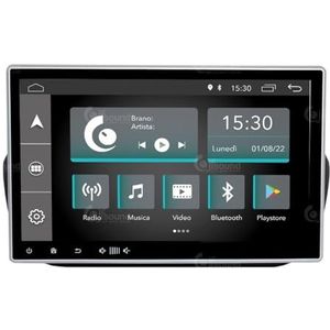JF Sound - Custom Fit Autoradio JF-011-X7C-FF - Für FIAT Fiorino (ab 2007) - Android - 2GB RAM - 32GB ROM - GPS - WiFi - CarPlay/Android Auto Kabel - 10"" Touchscreen - DAB+ - Hergestellt in Italien