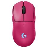 Logitech G PRO 2 LIGHTSPEED kabellose Gaming-Maus für Rechts- oder Linkshänder, mit bis zu 4 anpassbaren und umschaltbaren magnetischen Seitentasten, 44K-DPI-Sensor, USB-C, PC/Mac - Rosa