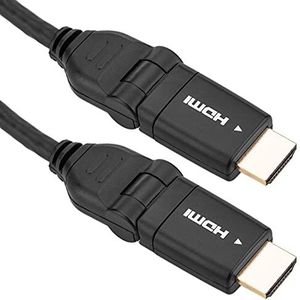 BeMatik - HDMI-A Stecker auf HDMI-A Stecker 3 m 180-Grad-Drehung