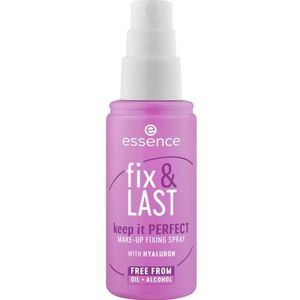 essence fix & LAST keep it PERFECT MAKE-UP FIXING SPRAY, Transparent, fixierend, natürlich, strahlend frisch, vegan, ölfrei, ohne Parfüm, ohne Alkohol, 1er Pack (50ml)