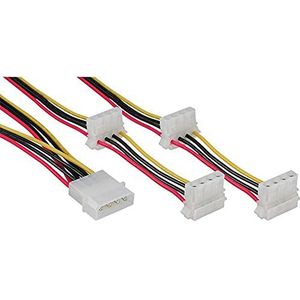ROLINE Y-Kabel 4 pol. HDD / 4x 4 pol. HDD (abgewinkelt), 0,45 m