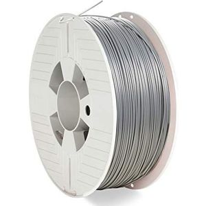 Verbatim ABS-Filament 3D-Druck, 1,75mm, 1kg, Hochleistungs-Acrylnitril-Butadien-Styrol zur Materialextrusion, für 3D-Drucker und 3D-Stift, 3D-Drucker-Filament aus ABS, alugrau
