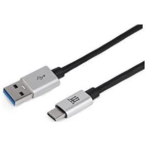Maillon Technologique Premium MTPTCS301 USB-Kabel, 1 m, USB A, USB C, 3.0 3.1 Gen 1, 5000 Mbit/s, silberfarben