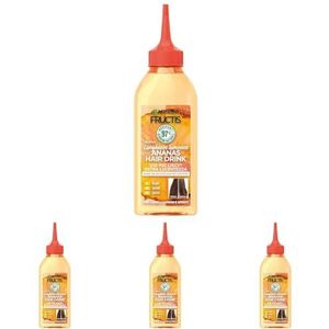 Garnier Fructis Lamellenspülung Hair Food Ananas, für Glanz bei langem und stumpfem Haar, Formel mit 97% Inhaltsstoffen natürlichen Ursprungs, 200 ml (Packung mit 4)