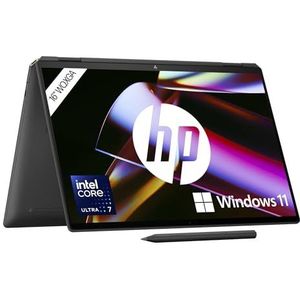 HP Spectre x360 2-in-1 Laptop, 16"" WQXGA IPS Touchscreen, Intel Core Ultra 7 155H, Intel Evo, 16 GB DDR5 RAM, 1 TB SSD, Intel Arc Graphics, Windows 11, QWERTZ, Schwarz