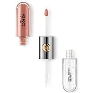 KIKO Milano Unlimited Double Touch 129 Flüssiger Lippenstift, 2 Schritte, glänzendes Finish, bis zu 12 Stunden Halt, Farbbasis, nicht übertragbar