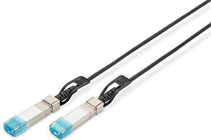 DIGITUS Twinax DAC Netzwerkkabel, SFP+, 7 m, bis 10.52 Gbit/s, AWG 30, kompatibel mit HP H3C, Schwarz