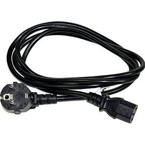 Netzkabel gewinkelt auf Kaltgerätestecker C13 / IEC60320-1 für Pc und Monitor 1,8m