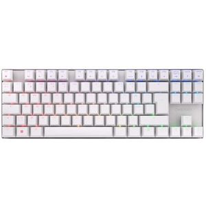 CHERRY MX 8.2 TKL Wireless, Kabellose Gaming-Tastatur ohne Nummernblock, Pan-Nordisches Layout (QWERTY), Bluetooth, 2,4 GHz und Kabel, MX2A RED Switches, Weiß