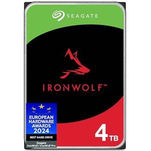 Seagate IronWolf 4TB, NAS Interne Festplatte HDD, 3.5 Zoll, 5400 U/Min, CMR, 64 MB Cache, SATA 6GB/s, silber, inkl. Data Rescue Service (ST4000VNZ06)