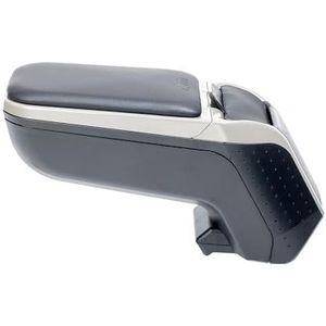 rati Armster - Armlehne für Auto, kompatibel mit FIAT Grande Punto 2005-2018 und FIAT Linea 2007-2015, Staufach, faltbar, Kunstleder, Grau
