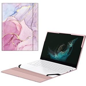 Fintie Schutzhülle für Samsung Galaxy Book3 360 NP730QFG/Galaxy Book2 Pro 13 NP930XED/Galaxy Book2 Pro 360 NP930QED/Galaxy Book2 360 NP730QED/Galaxy Chromebook 13 XE930QCA, Glitzer-Marmor