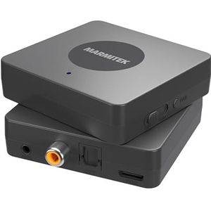 Marmitek Bluetooth Adapter TV BoomBoom 55 HD - Optische Audio/Toslink Anschluss - aptX HD - aptX Low Latency - aptX Adaptive- Verbinde Fernseher mit 2 Bluetooth Kopfhörer ohne Verzögerung