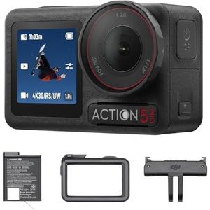 DJI Osmo Action 5 Pro Essential Combo, wasserdichte Kamera mit 1/1,3“ Sensor, 4K/120fps Video, Motivverfolgung, Stabilisierung, Dual OLED Touchscreens, Action Kamera 4K Ideal für Sport, Vlog