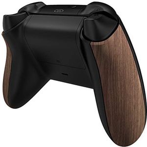 eXtremeRate Griffteile Hülle Gehäuse für Xbox Series X/S, DIY-Ersatz Griffe Seitliche Shell Grips Case Zubehör für Xbox Core Controller(Holz Haptik)-KEIN Controller