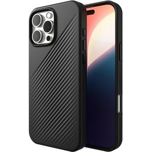 ZAGG Luxe Snap, Graphen-verstärkte Hülle für iPhone 16 Pro Max [6.9-Inch], MagSafe kompatibel, schlankes und Komfortables Design, stoßfest, Abdeckung für die Rückseite (Schwarz)