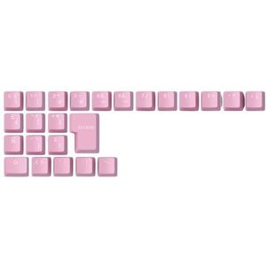 Glorious Gaming 24x ABS Doubleshot Keycaps V2 (Spanisch-Layout) - Dual Molded Design, garantiert farbecht, RGB-freundlich mit transparenter Beschriftung, passend für jeden MX-Schaft - Pink