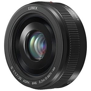 Panasonic LUMIX G II Objektiv, 20 mm, F1.7 ASPH, MIRRORLESS Micro Four Thirds, H-H020AK (USA Schwarz)