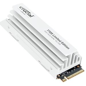 Crucial T705 2TB SSD PCIe Gen5 NVMe M.2 Limitierte Edition Interne SSD mit weißem Premium-Kühlkörper, bis zu 14.500MB/s, Microsoft DirectStorage, PCIe 4.0 abwärtskompatibel - CT2000T705SSD5A