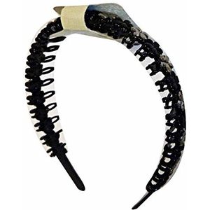 Haar Haarreif F9606 Zähne Blumen Strass Kompatible für Haar