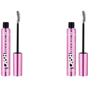 essence LASH LIKE A BOSS INSTANT VOLUME & LENGTH MASCARA ULTRA BLACK, Schwarz, volumengebend, schwunggebend, vegan, ohne Mikroplastikpartikel, Nanopartikel frei, ohne Parfüm, 2er Pack (9.5ml)