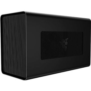 Razer Core X - Externes Grafikgehäuse - bis zu 3-Slot Karte (unterstützt Thunderbolt 3 oder Thunderbolt 4, Intern ATX 650W, 2X 8 Pin - 6+2-pin PCI-E - Anschlüsse) Schwarz