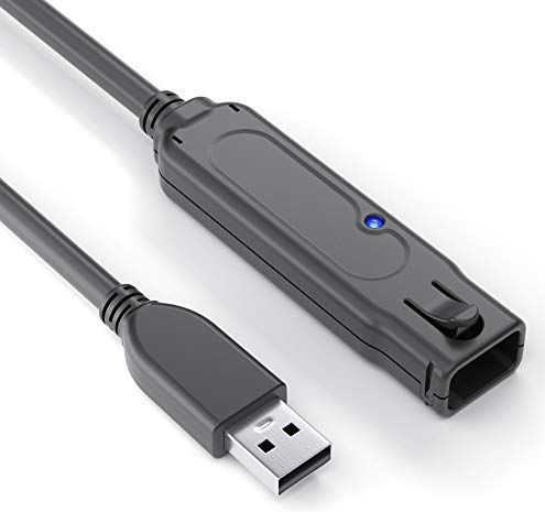PureLink DS3100-100 USB 3.1 Gen.1 Aktiv Verlängerungskabel (USB-A Stecker auf USB-A Buchse), Spannungerversorgung vom USB Port, kein Netzteil benötigt, 10,0m, schwarz