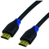 LogiLink CH0065 HDMI Anschlusskabel, Standard: High Speed mit Ethernet für Auflösungen bis 4096 x 2160, Ultra HD und 3D Schwarz, 7,5m