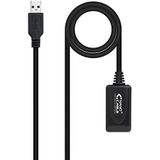 Nanocabel 10.01.0311 - USB 3.0 Verlängerungskabel mit Verstärker, Typ A/M-A/H, Stecker Buchse, schwarz, 5.0 mts