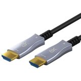 goobay 65562 HDMI Kabel 2.1 (AOC) 50 m / 8 K 60 Hz und 4 K 120 Hz Glasfaserkabel/Optisches HDMI Kabel für HDTV, Beamer, Projektor, Monitor etc. / Aktives AV Kabel