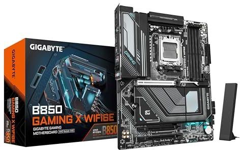 GIGABYTE B850 Gaming X WIFI6E Motherboard - AMD Ryzen 9000 Serie CPUs, 12+2+2 Phasen digitales VRM, bis zu 8200MHz DDR5 (OC), 1xPCIe 5.0 + 2xPCIe 4.0 M.2, 2.5G LAN, WiFi 6E, USB 3.2 Gen 2x2
