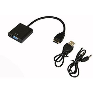 LINK lkadat13 Adapter HDMI Männlich auf VGA Weiblich mit Audio 3,5 mm und USB