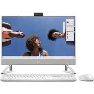 Dell Inspiron 5420 All in One Computer, Prozessor Intel Core i7-1355U, Display 23,8 Zoll FHD, 16 GB RAM, 512 GB SSD, Intel Iris XE Graphics, Win 11 Home, französische AZERTY-Tastatur, Cover Weiß