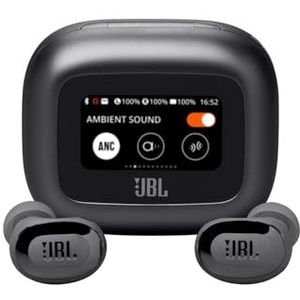 JBL Live Buds 3, Wireless Earbud-Kopfhörer mit Bluetooth, 40 Stunden Akkulaufzeit, True Adaptive Noise Cancelling und hochauflösendem JBL Signature Sound, IP55 wasserfest, Schwarz