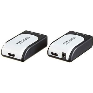 PremiumCord HDMI Extender bis zu 60m über 2X Patchkabel Cat5e, Ohne Netzteil, Kompatibel mit Full HD 1080p, 3D, Dolby-True HD