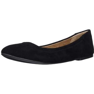 Amazon Essentials Damen Belice Ballerinas, Schwarz Mikro Wildleder, 43 EU Weit