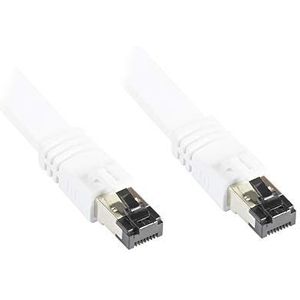 Good Connections Premium Cat. 8.1 Flach-Patchkabel - 1, 5 m - U/FTP - 40Gbit/S - 2000MHz - Kupfer-Leiter Cu - halogenfrei LSZH - Netzwerk-LAN-Kabel kompatibel zu Cat. 7/ 6A/ 6/ 5E - Weiss