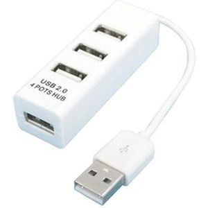 USB-Dockingstation mit 4 USB-Ausgängen, ideal zum gleichzeitigen Laden von Geräten. Kompakt und effizient, aus langlebigem Kunststoff