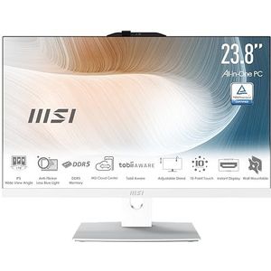 MSI Modern AM242TP 1M-1208DE - All in One PC, Intel Core 3 Prozessor 100U, 24 Zoll, FHD (1920x1080), 256GB SSD, 16GB DDR5, Webcam, Windows 11 Pro, Weiß