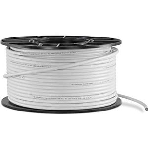 TechniSat COAXSAT 140-4.6 – 100 Meter Spule Koaxialkabel (Schirmungsmaß 140 dB, 4-fach geschirmt, erfüllt EN 50117, Schirmungsklasse A+, mit Metermarkierung, hochwertiges Elektrolytkupfer) weiß
