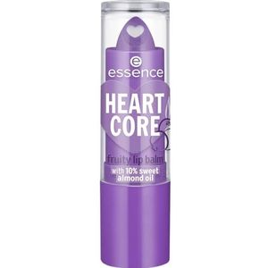 essence HEART CORE fruity lip balm, Nr. 06, Violett, glättend, pflegend, mit Ölen, natürlich, glänzend, vegan, ohne Konservierungsstoffe, ohne Parabene, ohne Mikroplastikpartikel, 1er Pack (3g)