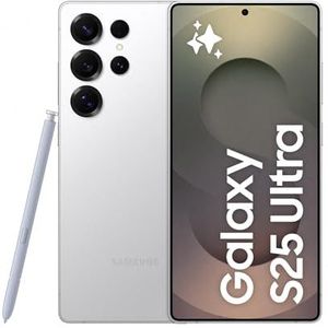 Samsung Galaxy S25 Ultra AI Smartphone mit Galaxy AI, Ohne Vertrag, Handy mit Android, 12 GB RAM, 1 TB Speicher, 200-MP-Kamera, Titanium Whitesilver, 3 Jahre Herstellergarantie