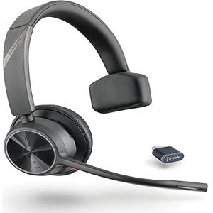 Schnurloses Headset Poly Voyager 4310 UC (Plantronics) – Ein-Ohr-Bluetooth-Headset mit Noise Cancelling-Mikrofon – Verbindung mit PC/Mac/Mobiltelefon per Bluetooth – Kompatibel mit Teams, Zoom & mehr