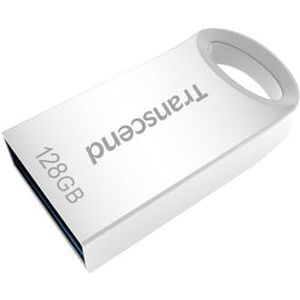Transcend 128GB kleiner und kompakter USB-Stick 3.1 Gen 1 (für den Schlüsselanhänger) JetFlash silber TS128GJF710S (umweltfreundliche Verpackung)