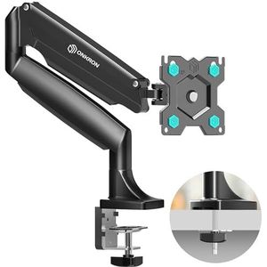 ONKRON Monitor Halterung Tisch für 13-32 Zoll Bildschirm bis 9 kg, Monitorhalterung Tisch Gasdruckfeder VESA 75x75 & 100x100, Tischhalterung Monitor Arm schwenkbar, neigbar, drehbar Schwarz G100-B